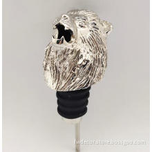 animal Zinc alloy metal wine pourer and stopper